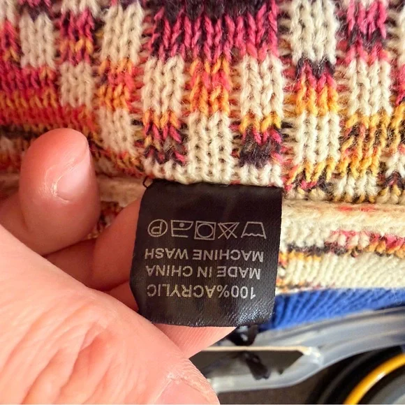 Highness Patterned Open Front Cardigan OSFA 100% Acrylic NWT - Picture 7 of 8